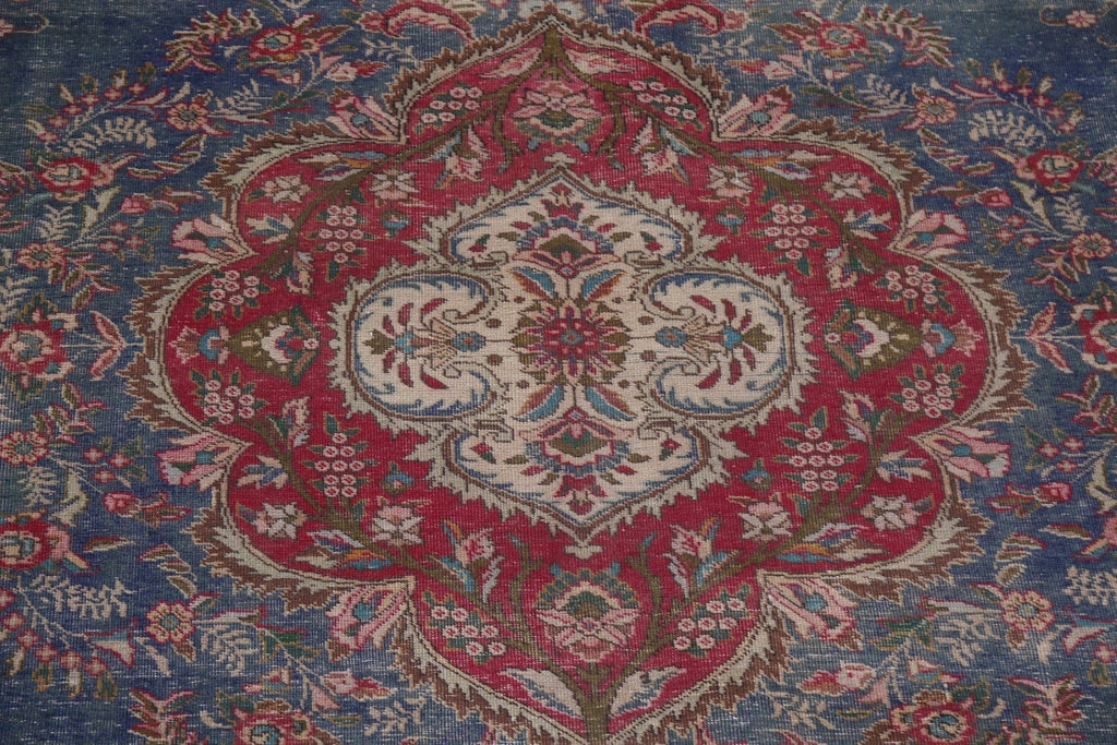 Vintage Floral Tabriz Persian Area Rug 10x13