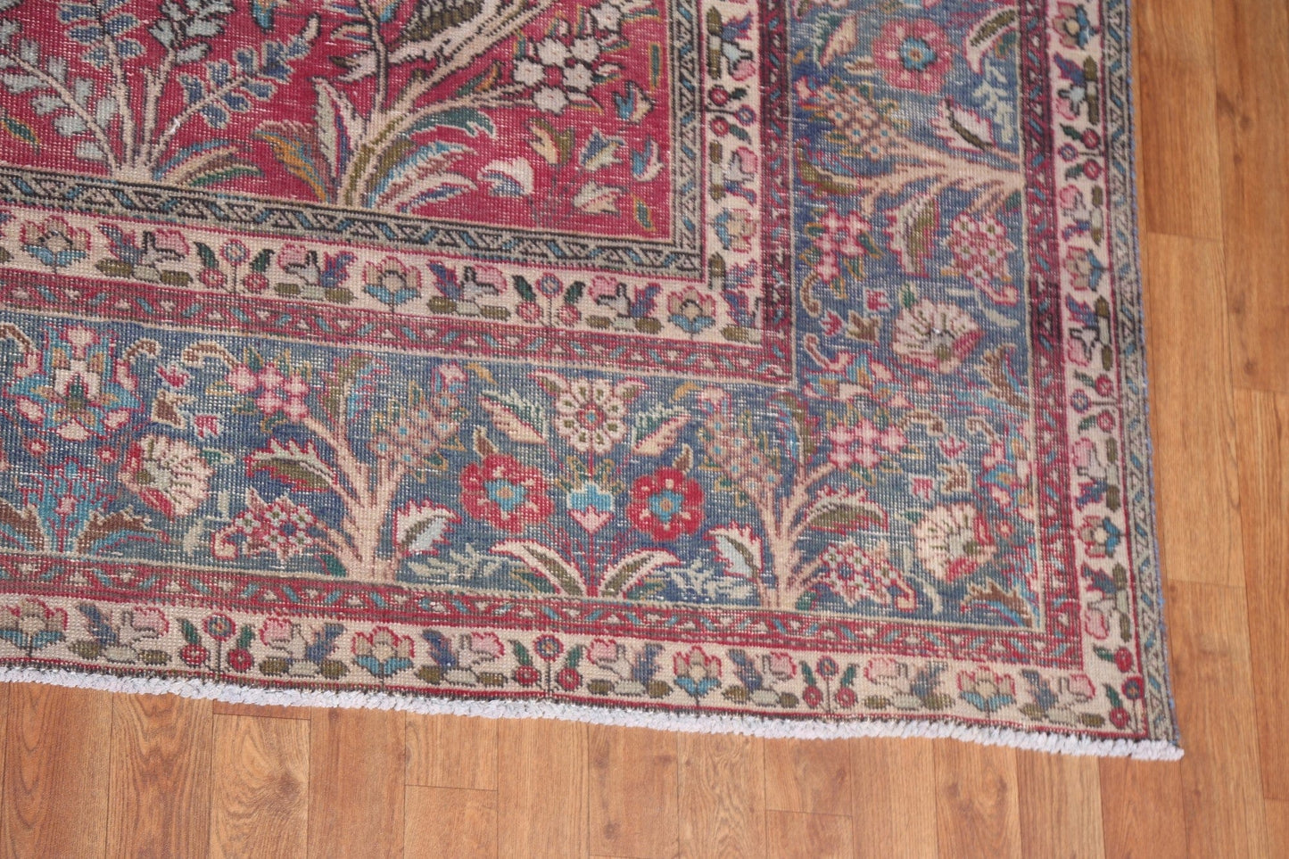 Vintage Floral Tabriz Persian Area Rug 10x13