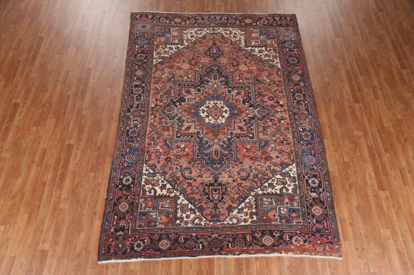 Vintage Vegetable Dye Heriz Persian Area Rug 7x10