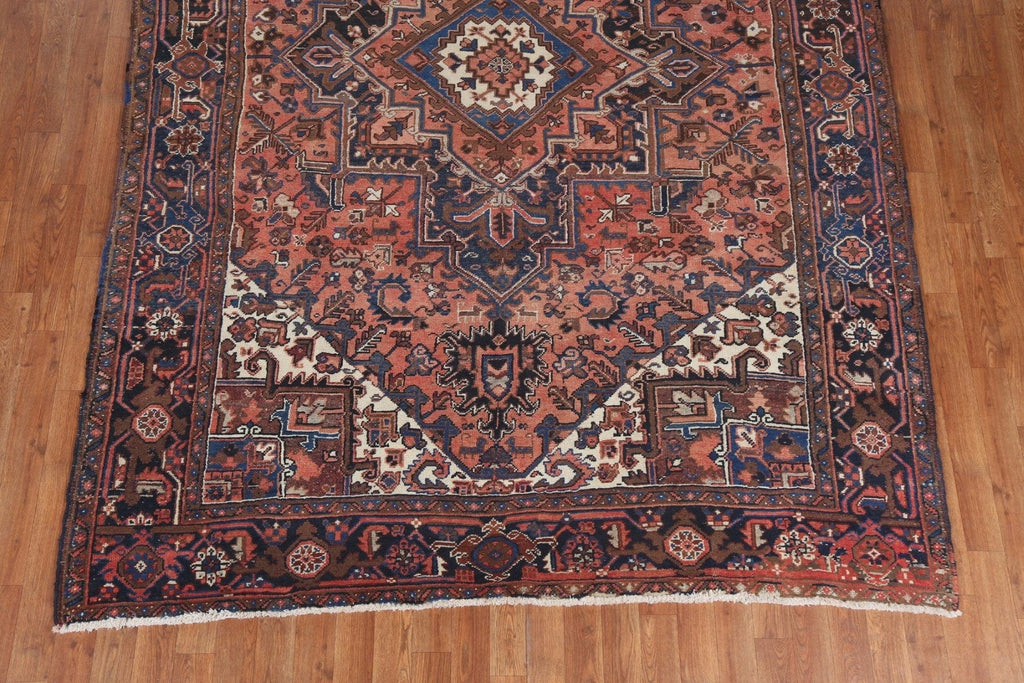 Vintage Vegetable Dye Heriz Persian Area Rug 7x10