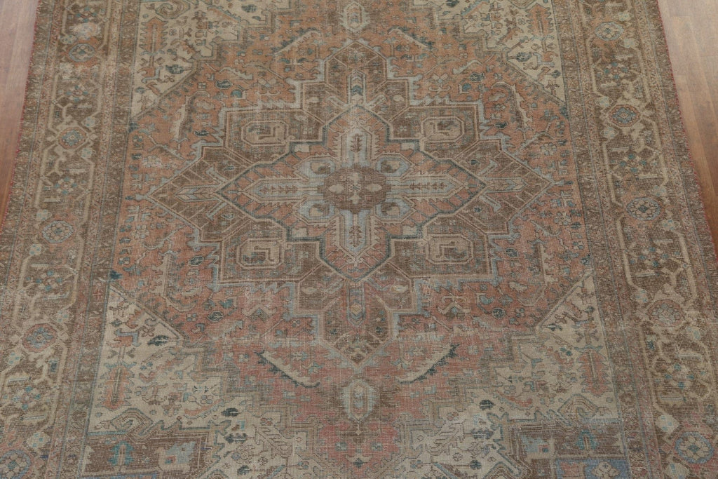 Antique Vegetable Dye Heriz Persian Area Rug 9x12