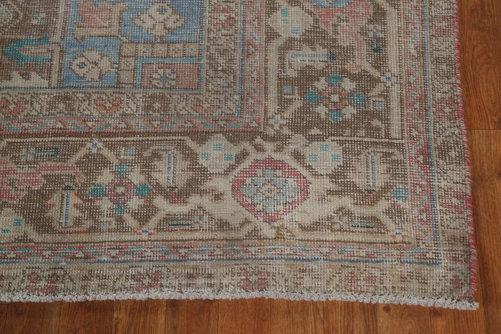 Antique Vegetable Dye Heriz Persian Area Rug 9x12