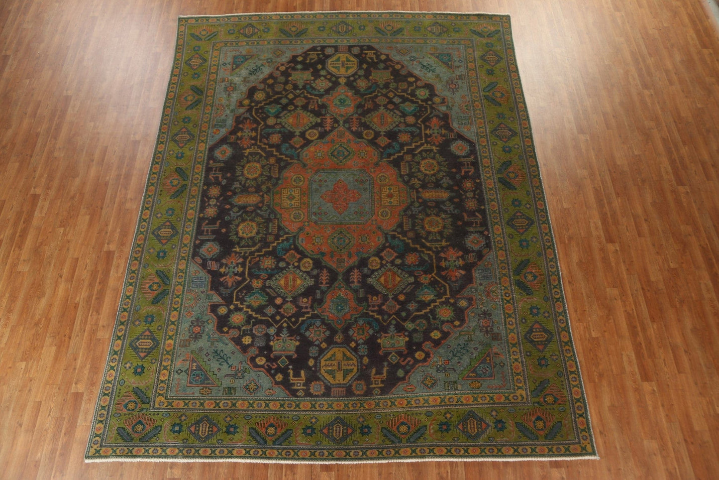 Vintage Over-Dye Tabriz Persian Area Rug Wool10x13