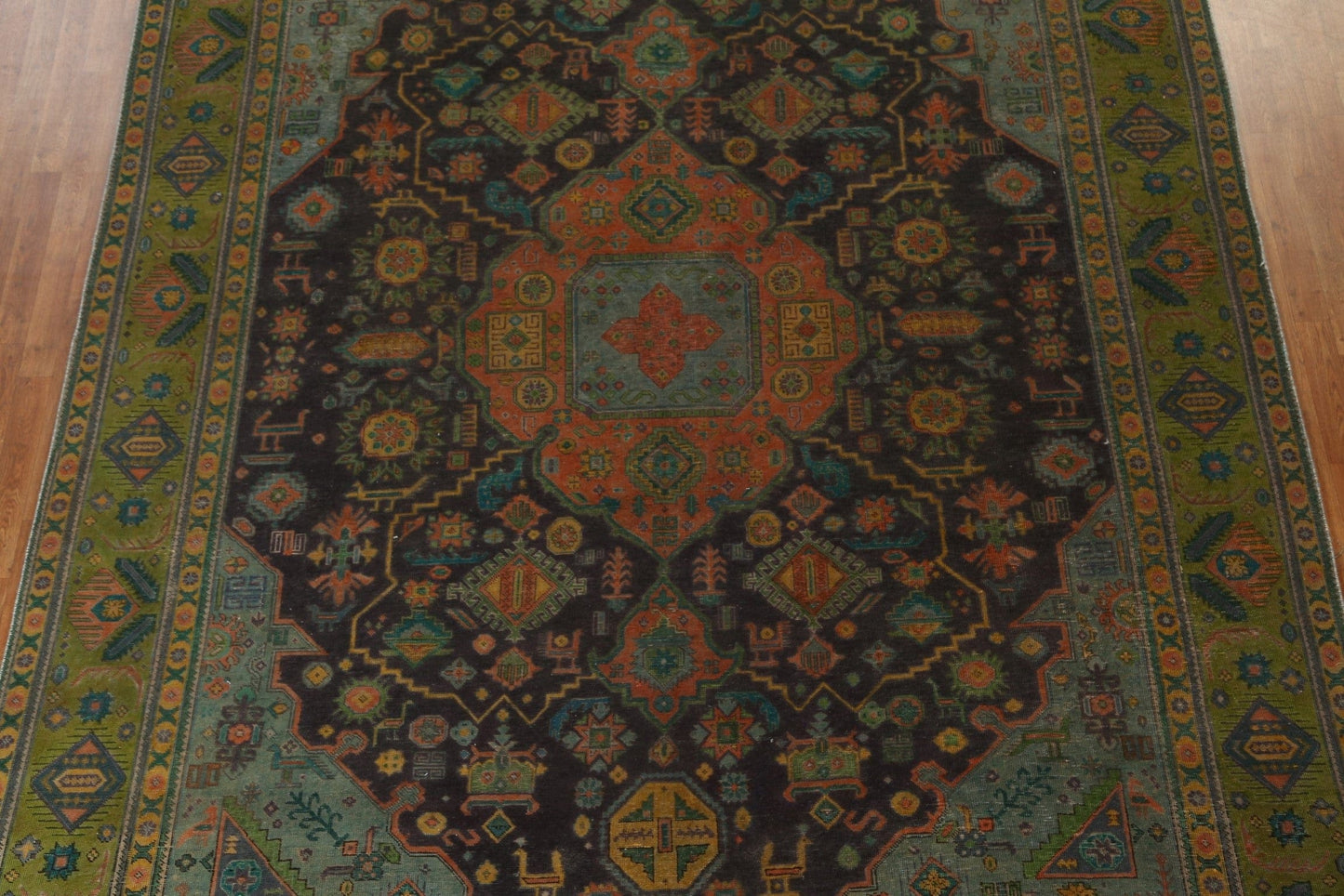 Vintage Over-Dye Tabriz Persian Area Rug Wool10x13