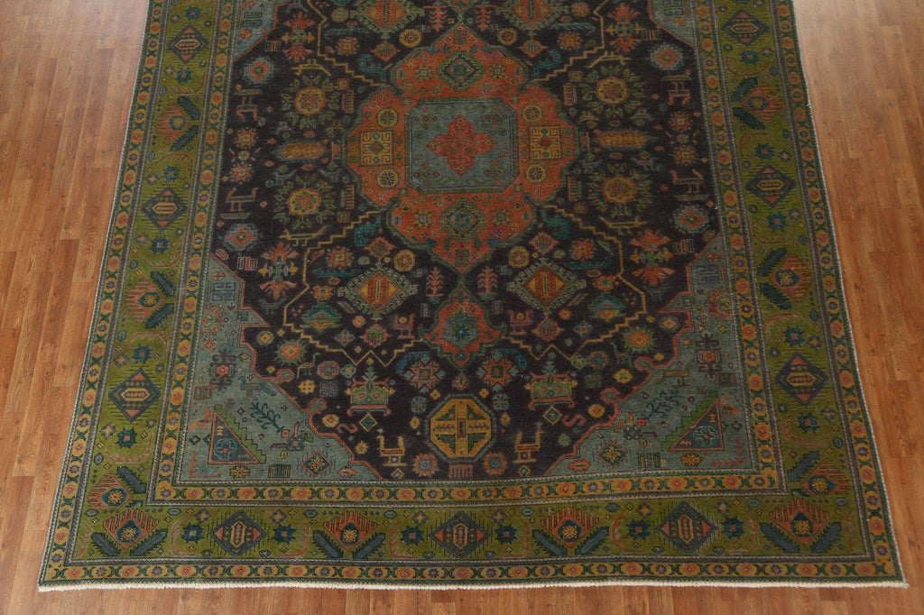 Vintage Over-Dye Tabriz Persian Area Rug Wool10x13