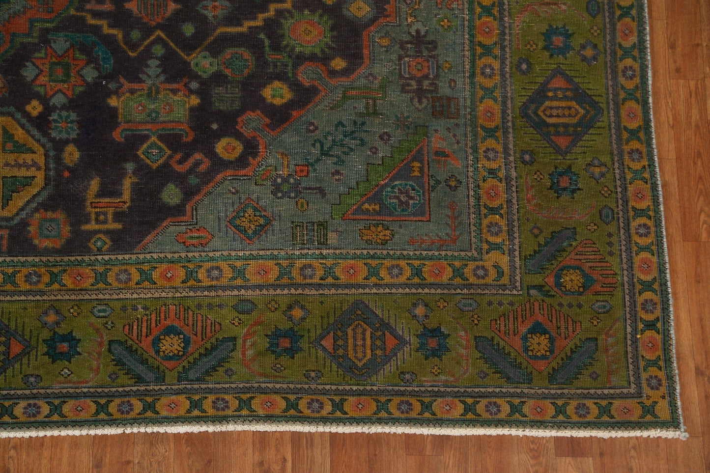 Vintage Over-Dye Tabriz Persian Area Rug Wool10x13