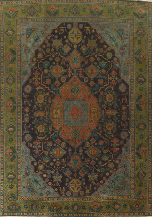 Vintage Over-Dye Tabriz Persian Area Rug Wool10x13