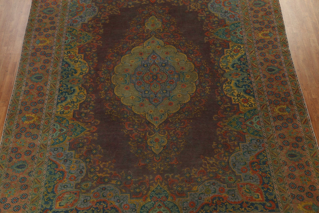 Handmade Over-Dyed Tabriz Persian Area Rug 11x14