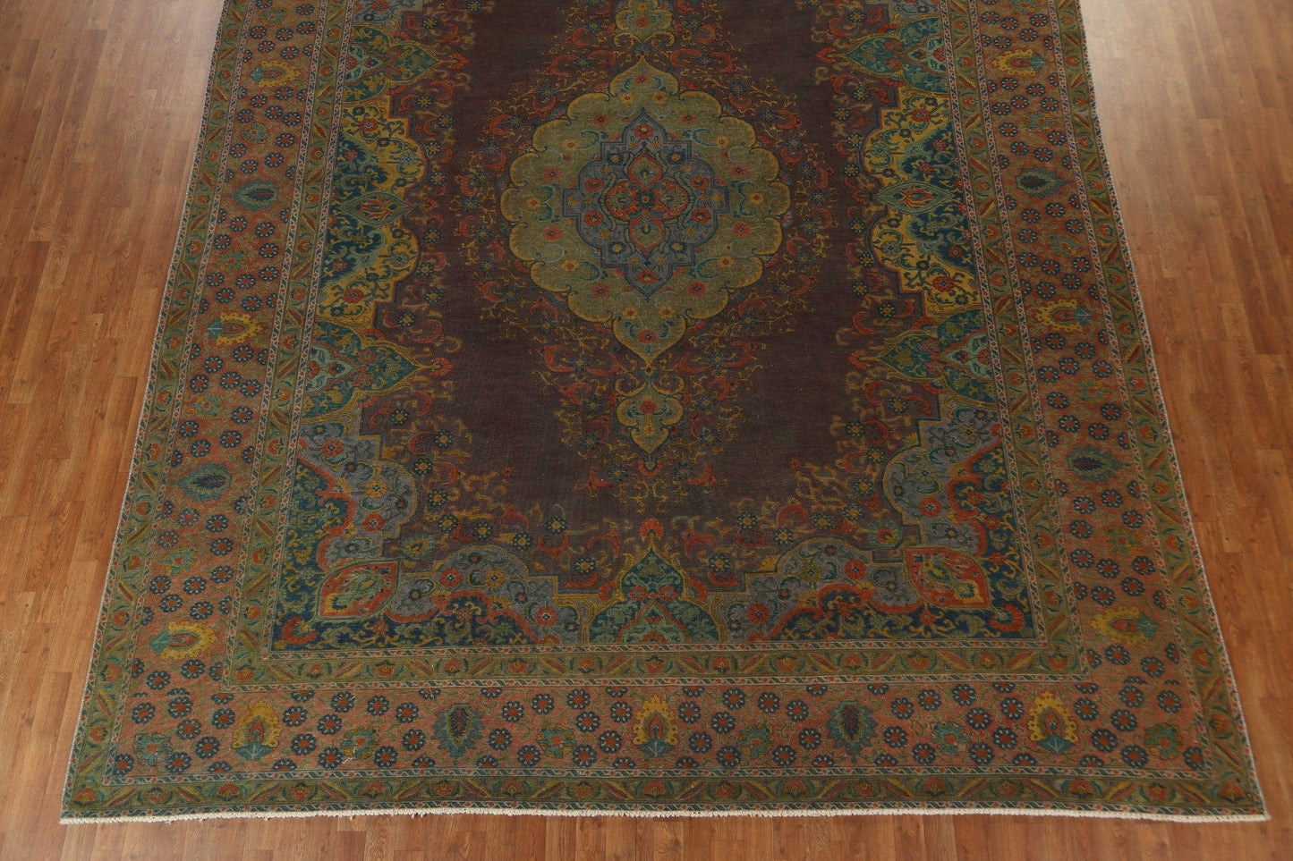 Handmade Over-Dyed Tabriz Persian Area Rug 11x14