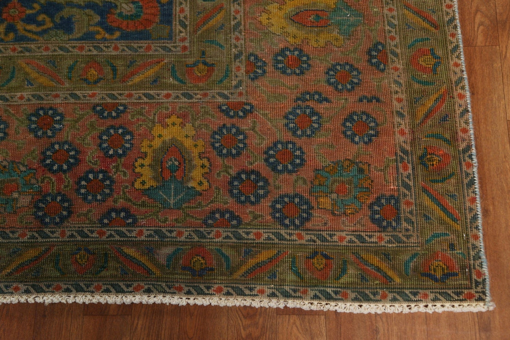 Handmade Over-Dyed Tabriz Persian Area Rug 11x14