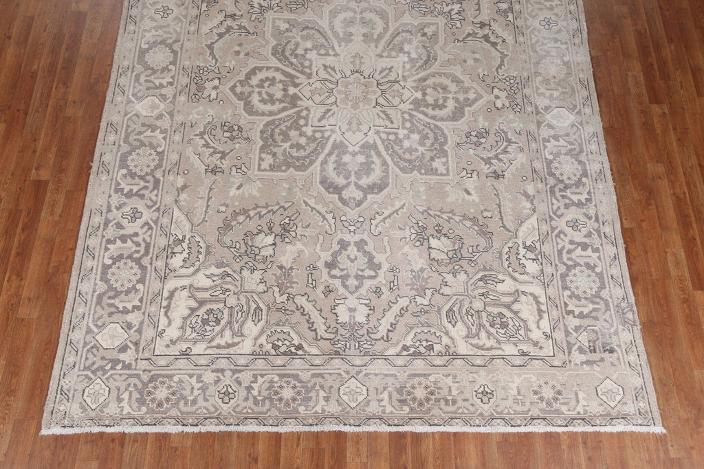 Antique Geometric Heriz Persian Area Rug 8x11