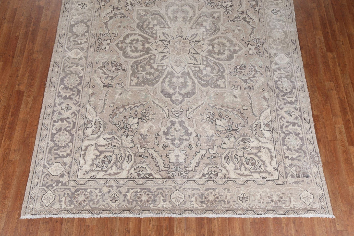 Antique Geometric Heriz Persian Area Rug 8x11