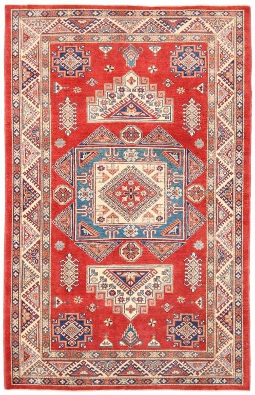 Kazak Collection Wool Area Rug- 6' 2" X 9'10"