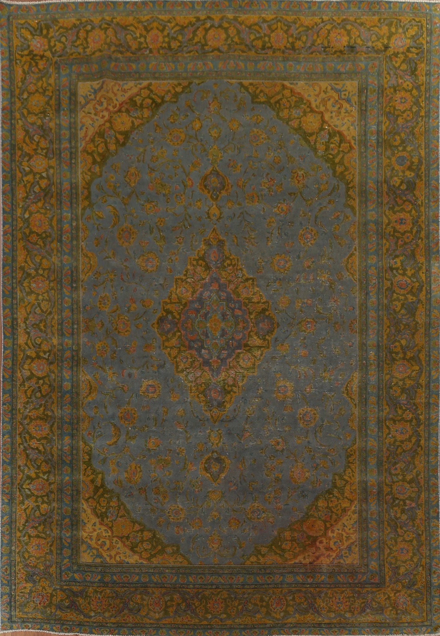 Over-Dyed Tabriz Persian Area Rug 9x12