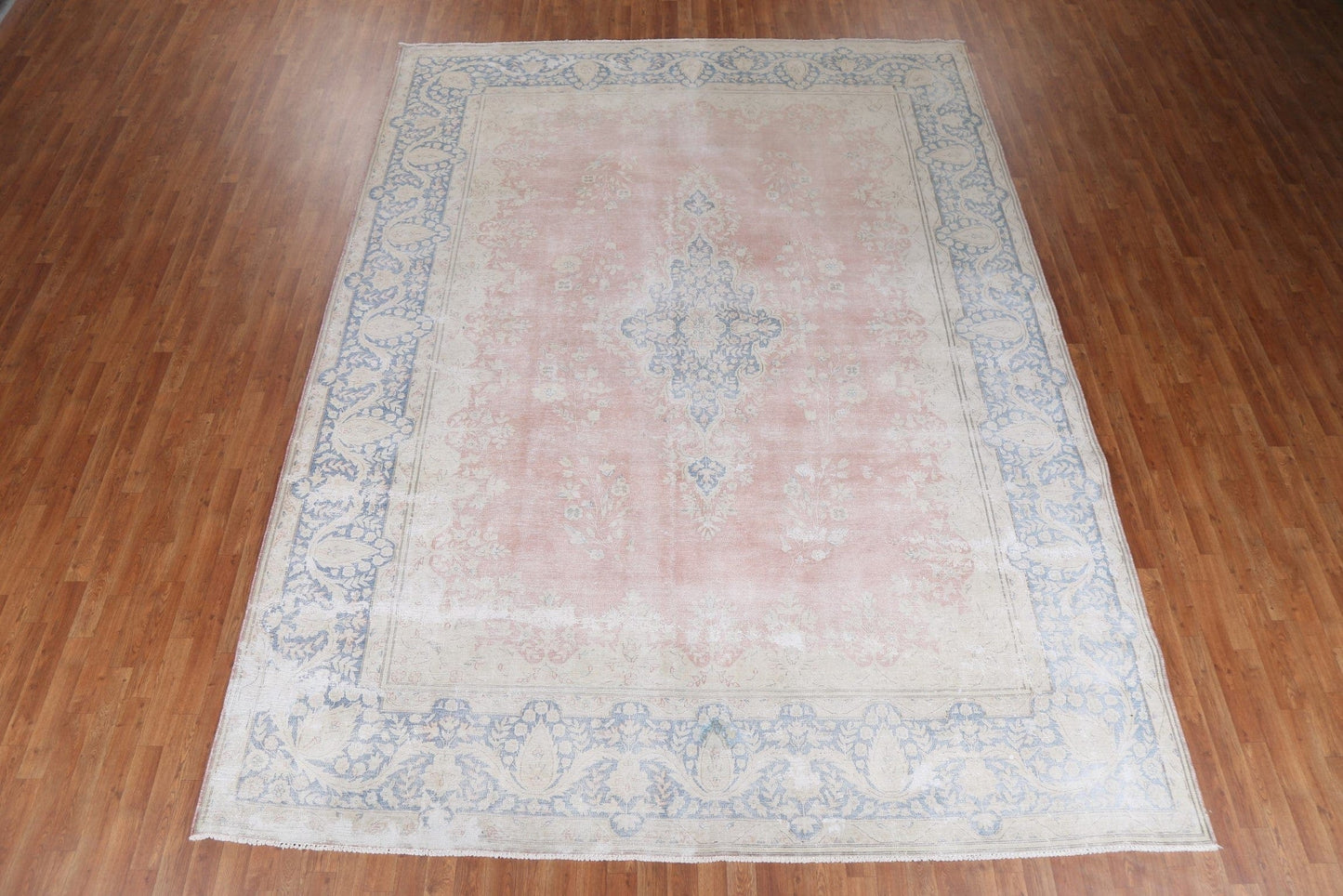 Distressed Kerman Persian Area Rug 10x13