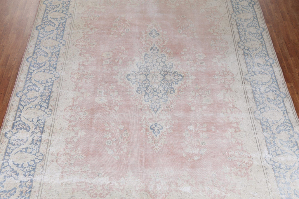 Distressed Kerman Persian Area Rug 10x13