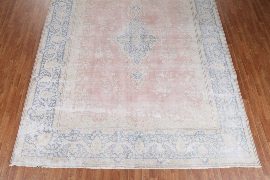 Distressed Kerman Persian Area Rug 10x13