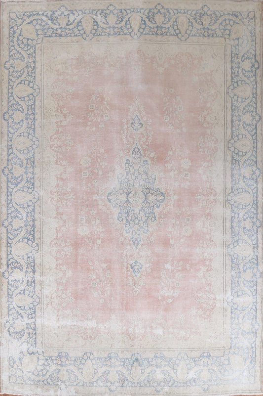 Distressed Kerman Persian Area Rug 10x13