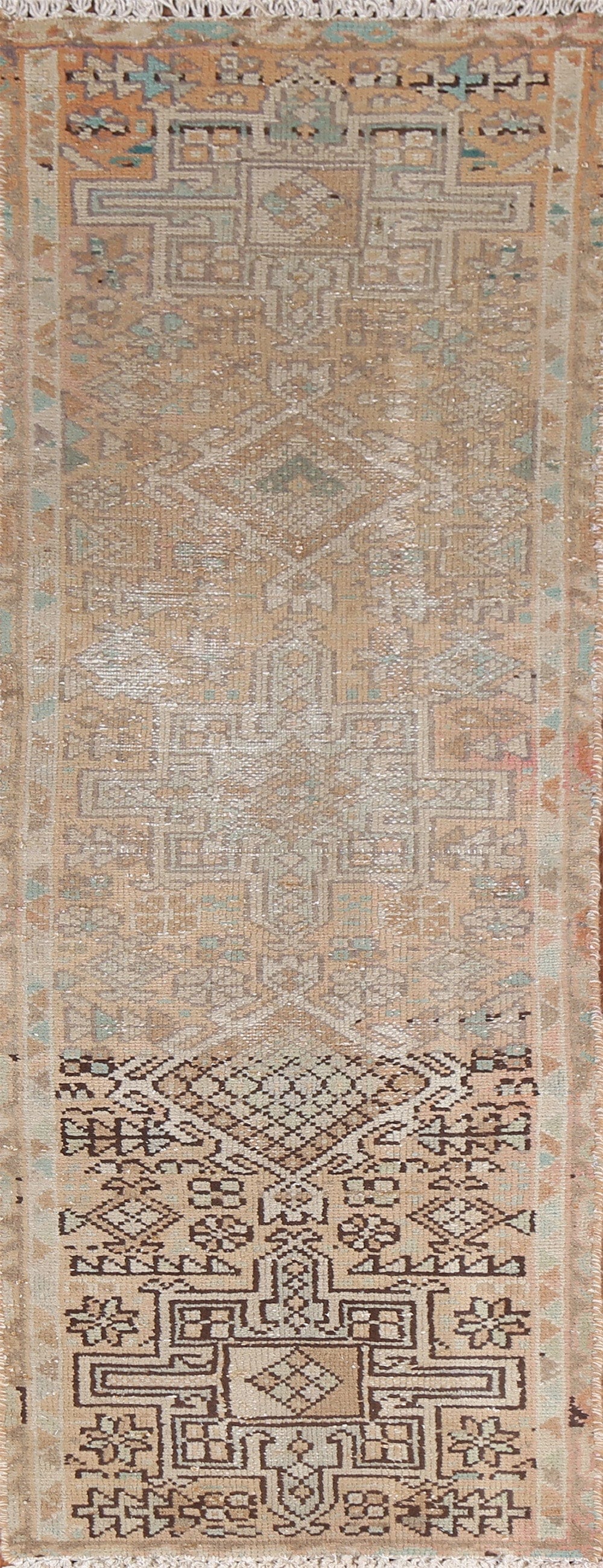 Hamedan Geometric Persian Runner Rug 2x6