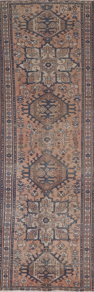 Handmade Heriz Persian Runner Rug 3x11