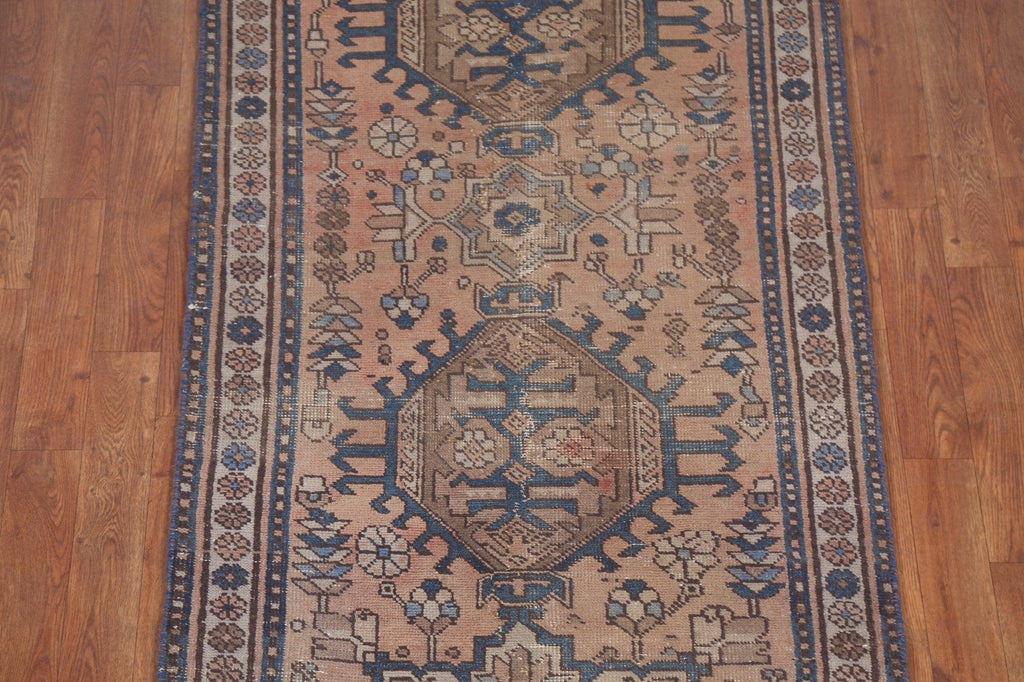 Handmade Heriz Persian Runner Rug 3x11