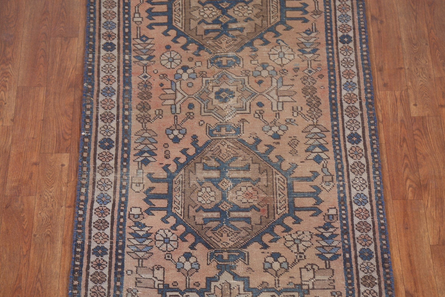 Handmade Heriz Persian Runner Rug 3x11