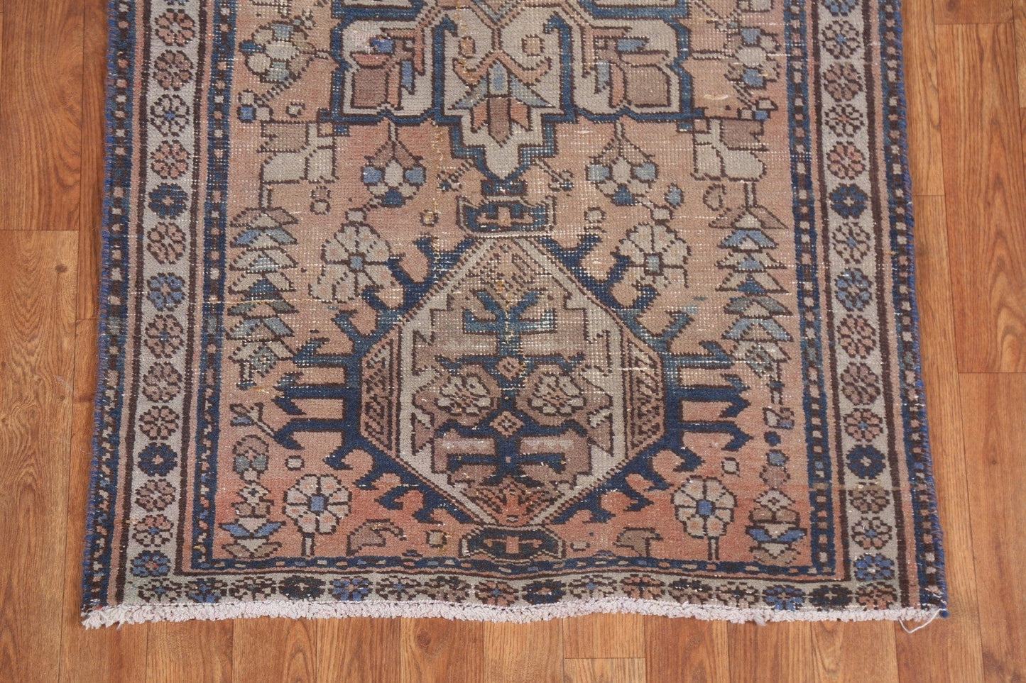 Handmade Heriz Persian Runner Rug 3x11