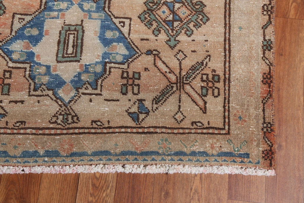 Geometric Heriz Persian Runner Rug 3x11