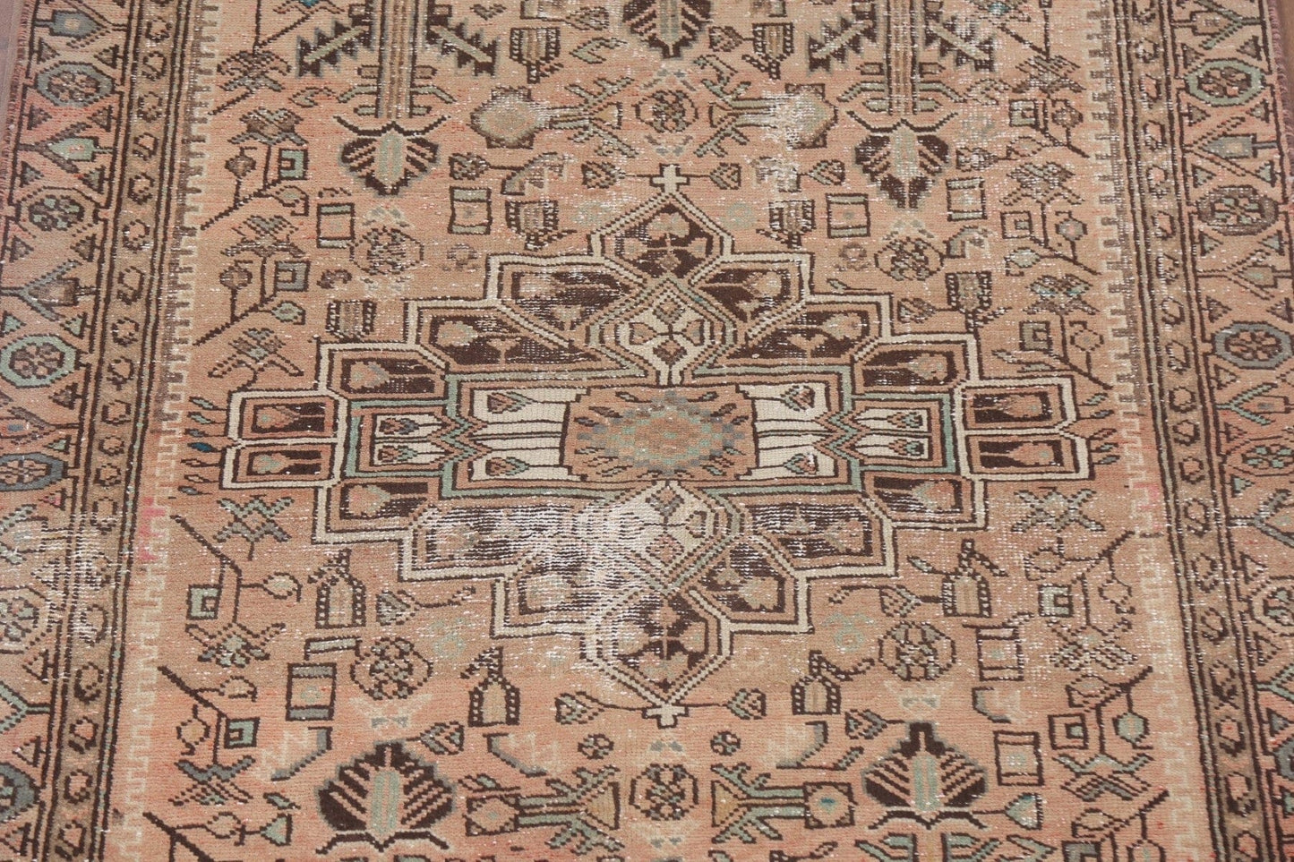 Geometric Hamedan Persian Area Rug 4x8