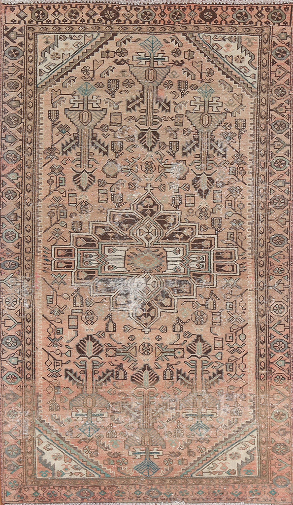 Geometric Hamedan Persian Area Rug 4x8