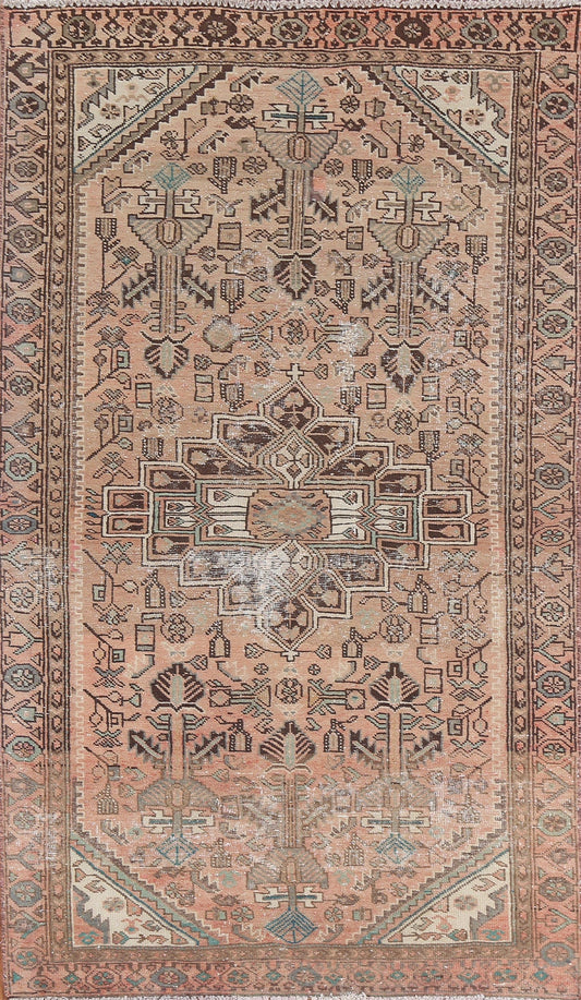 Geometric Hamedan Persian Area Rug 4x8