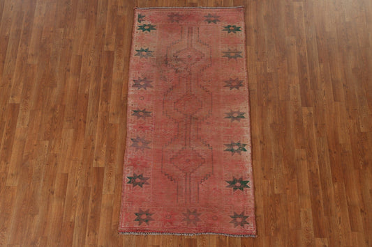 Antique Geometric Qashqai Persian Wool Rug 3x6