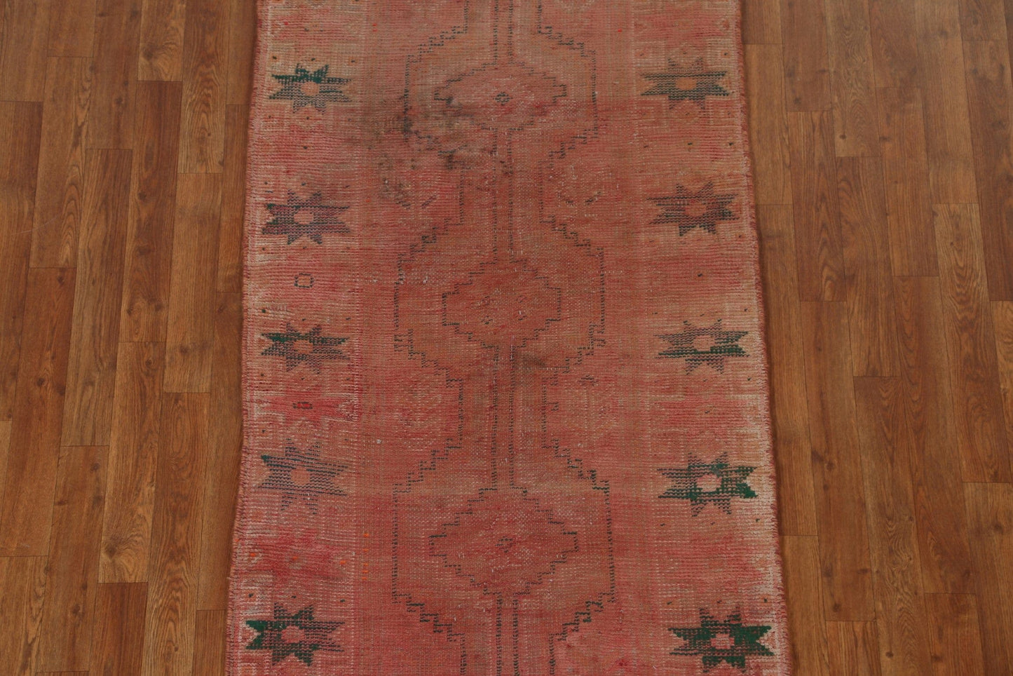 Antique Geometric Qashqai Persian Wool Rug 3x6