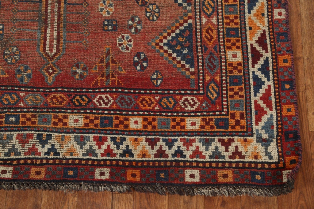 Antique Geometric Abadeh Persian Area Rug 4x7