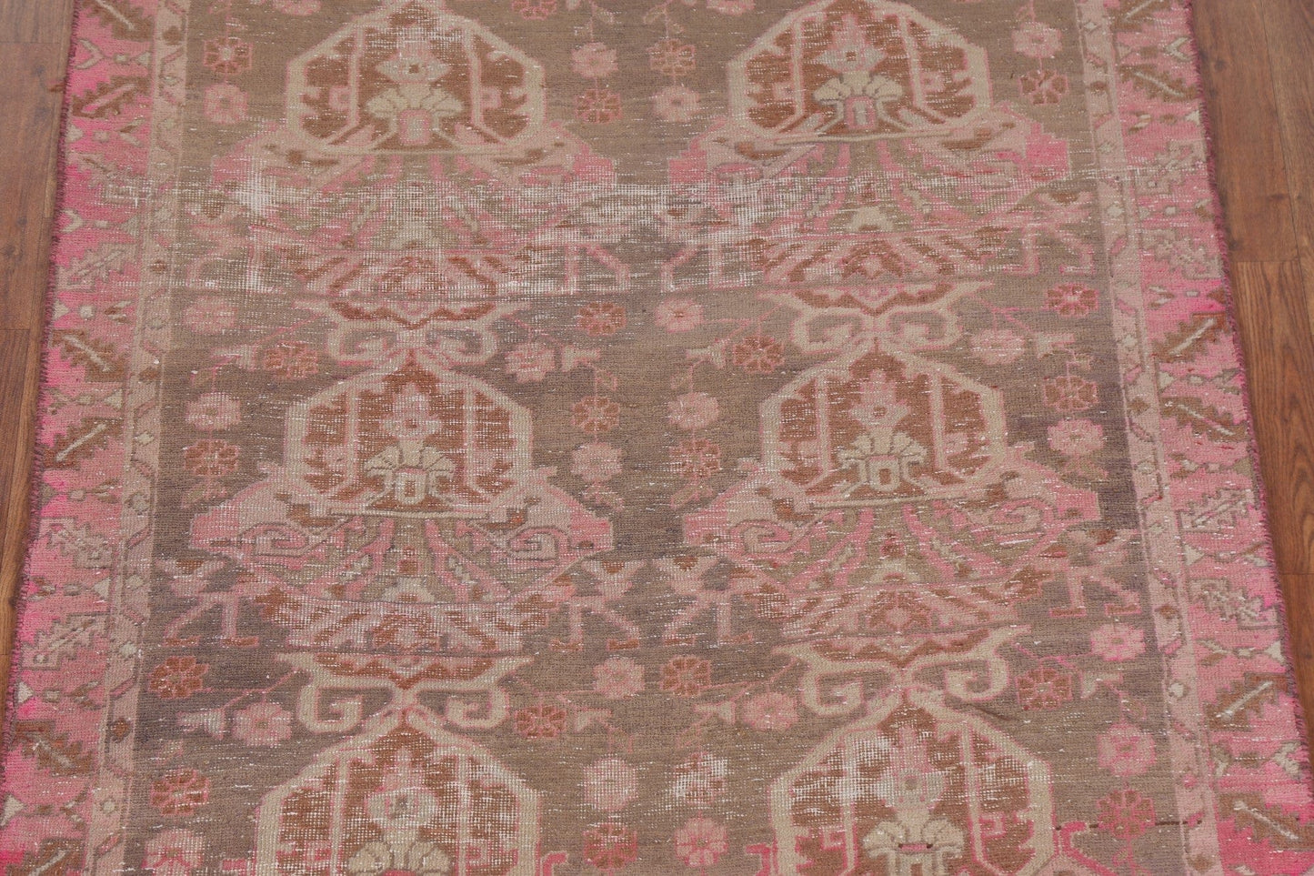 Hand-Knotted Meshkin Persian Runner Rug 4x10