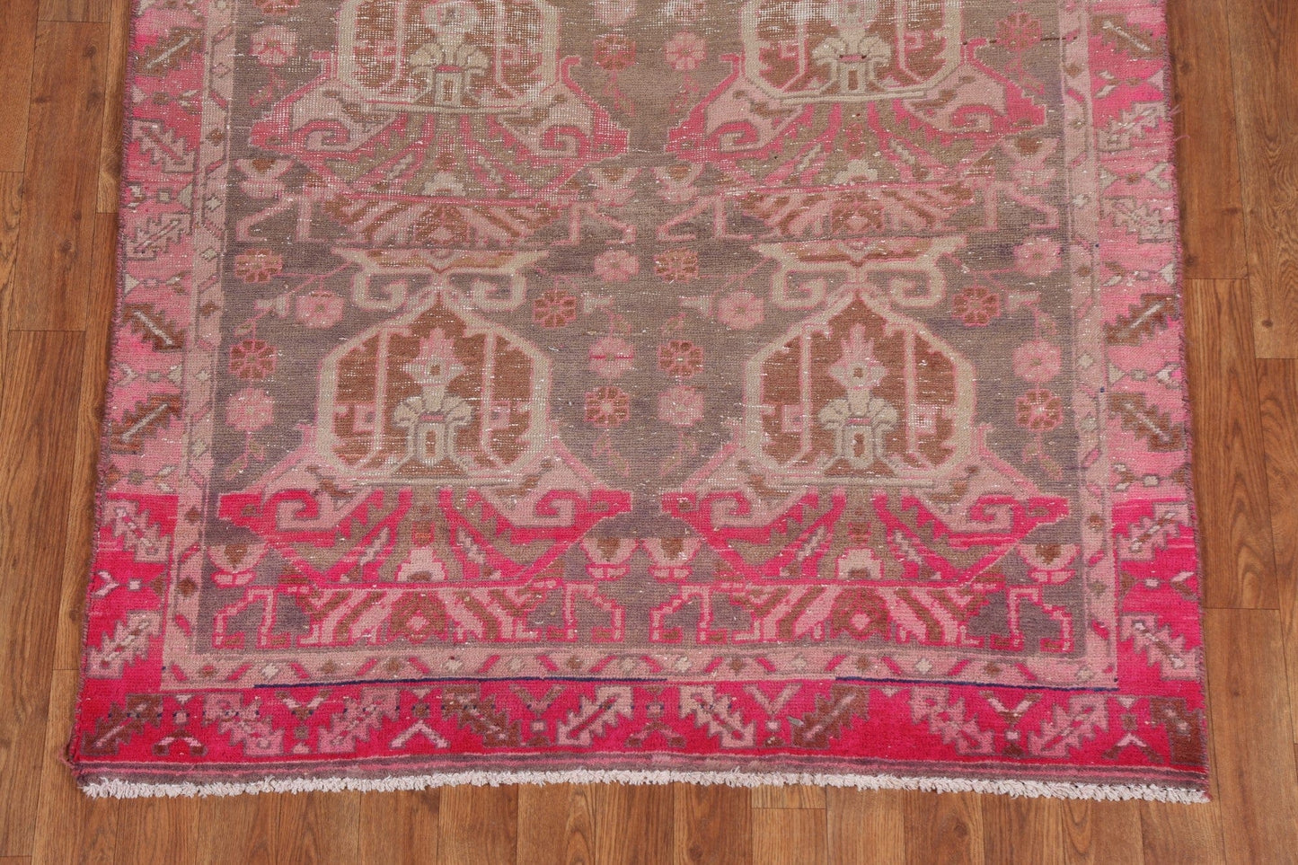 Hand-Knotted Meshkin Persian Runner Rug 4x10