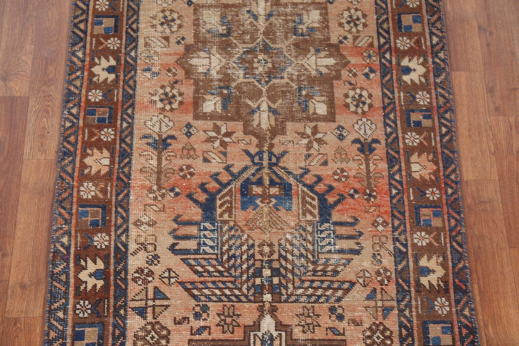 Vintage Wool Heriz Persian Runner Rug 3x13