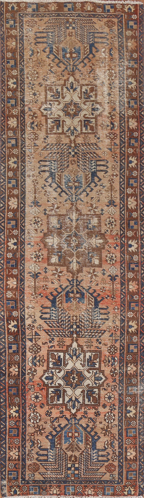 Vintage Wool Heriz Persian Runner Rug 3x13