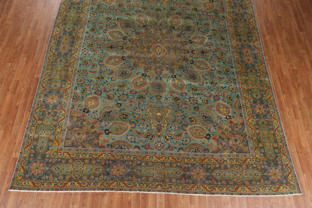 Vintage Wool Tabriz Persian Area Rug 10x12