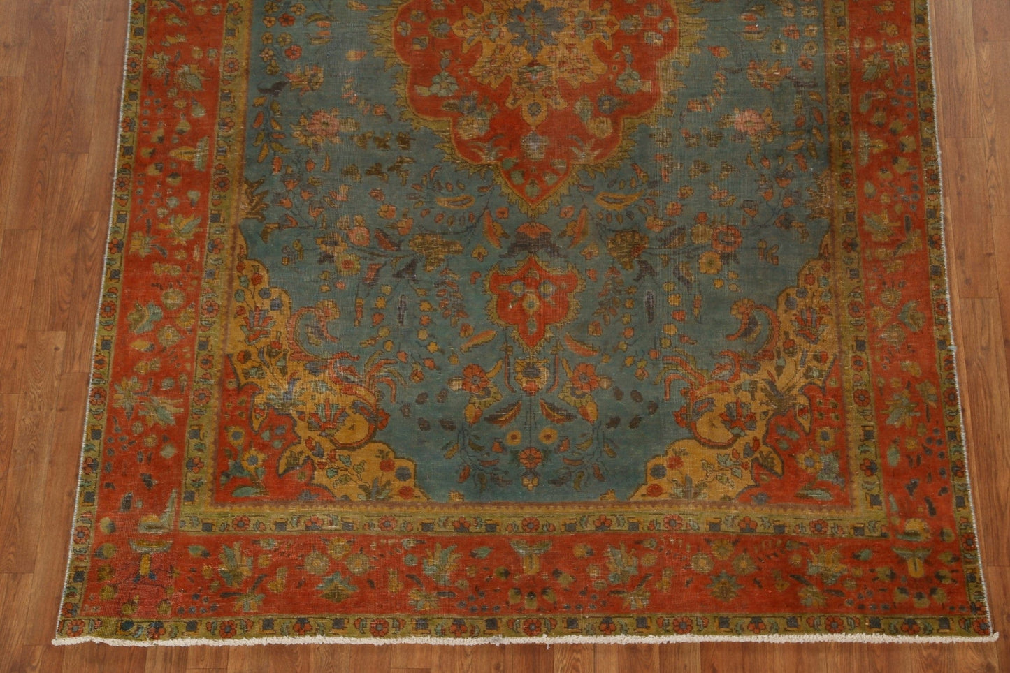 Distressed Wool Tabriz Persian Area Rug 6x10