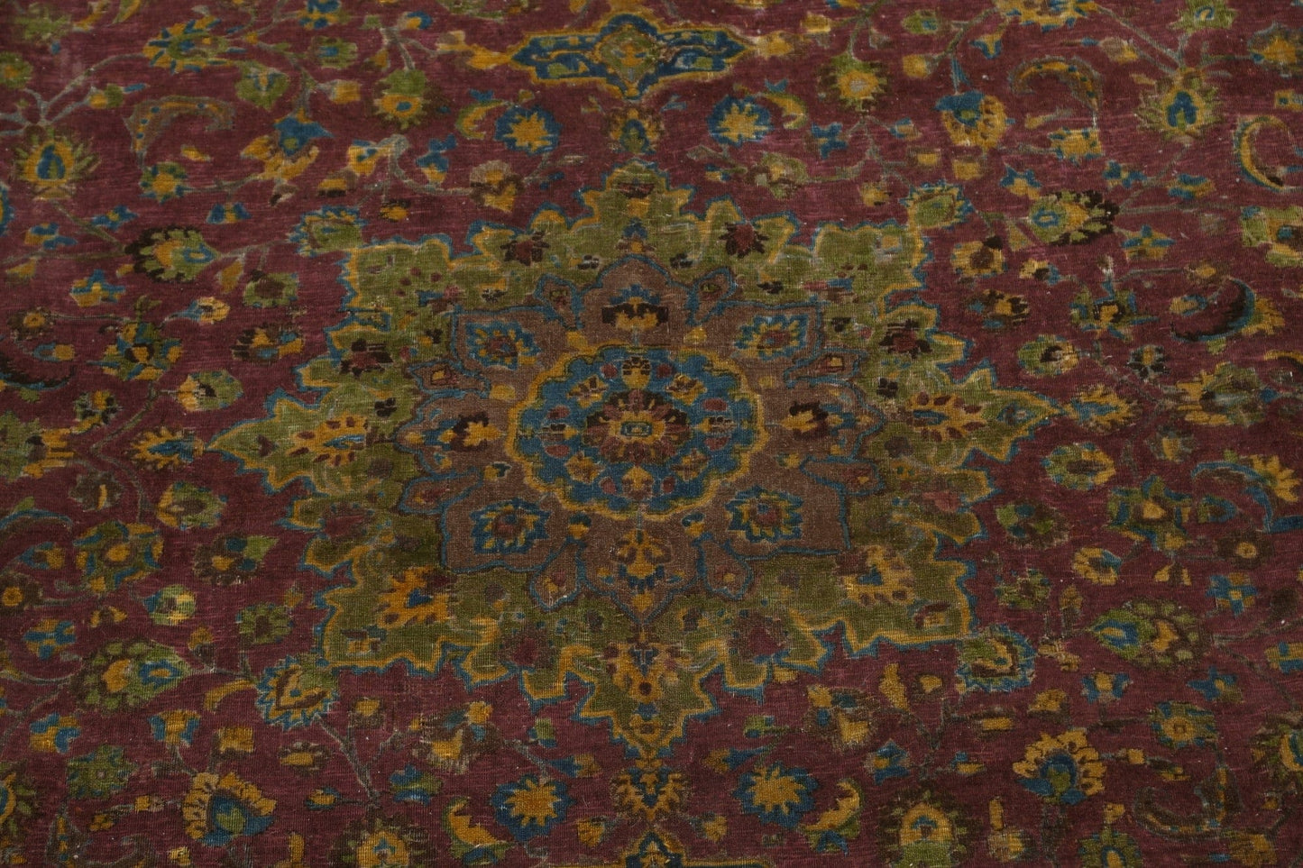 Distressed Wool Tabriz Persian Area Rug 10x12