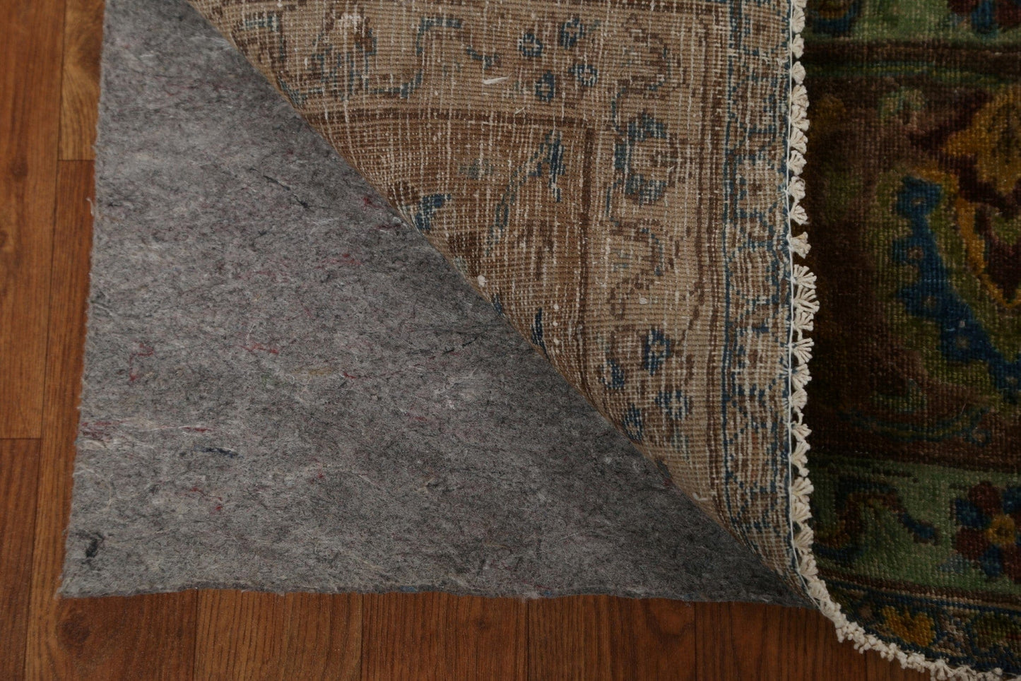 Distressed Wool Tabriz Persian Area Rug 10x12