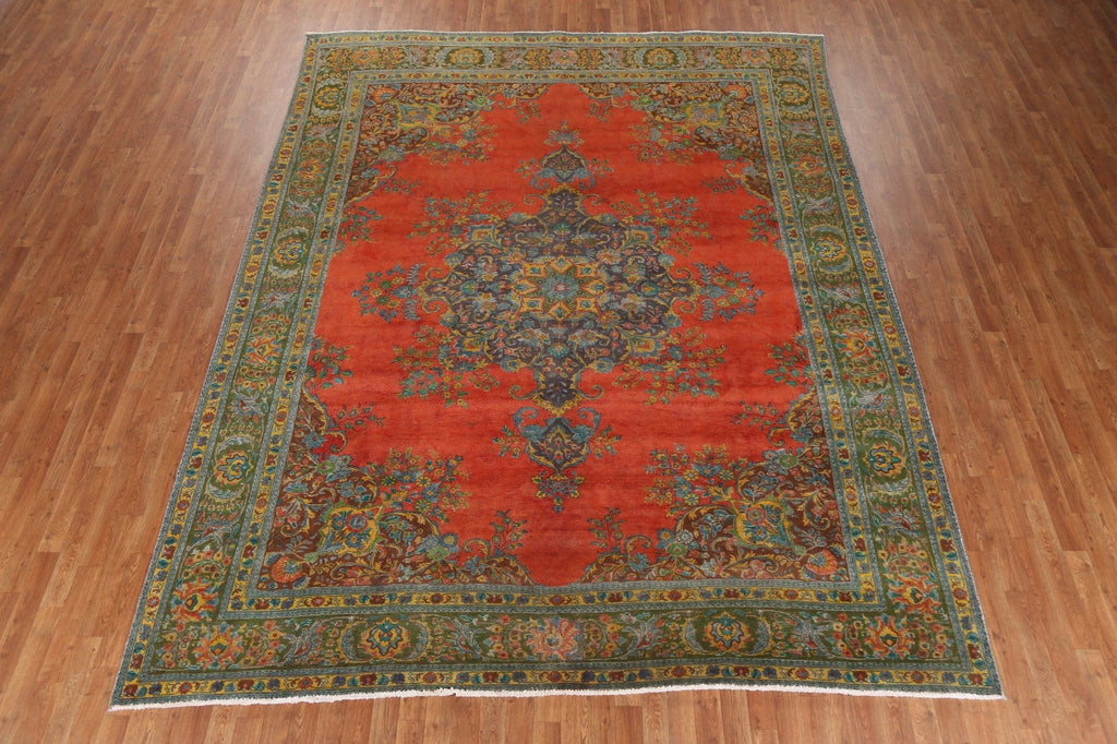 Floral Handmade Kashan Persian Area Rug 9x12