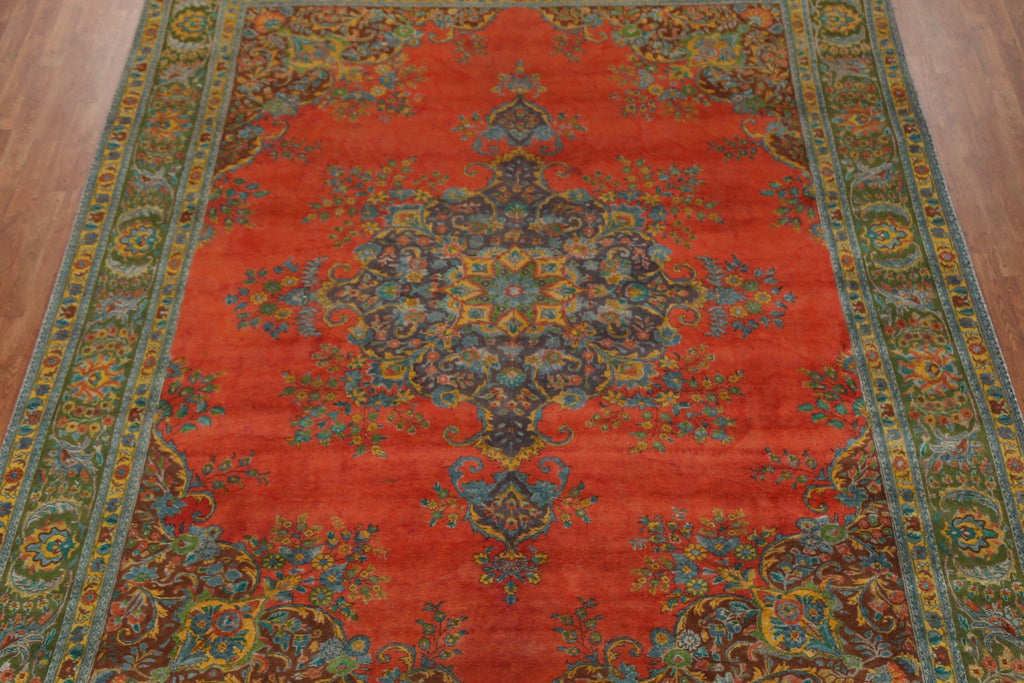 Floral Handmade Kashan Persian Area Rug 9x12