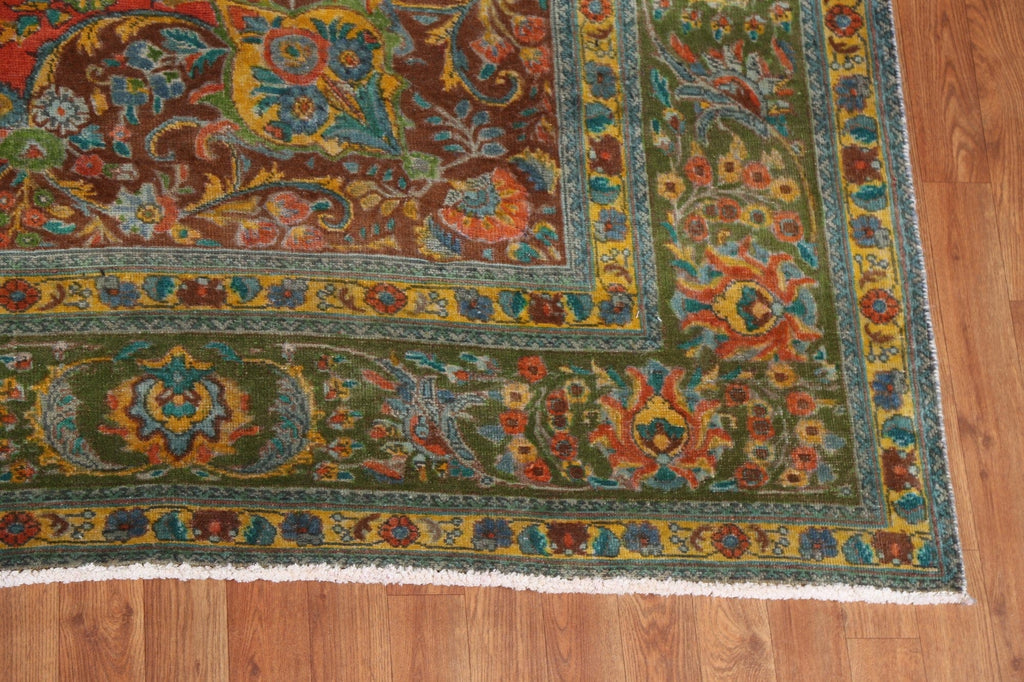 Floral Handmade Kashan Persian Area Rug 9x12