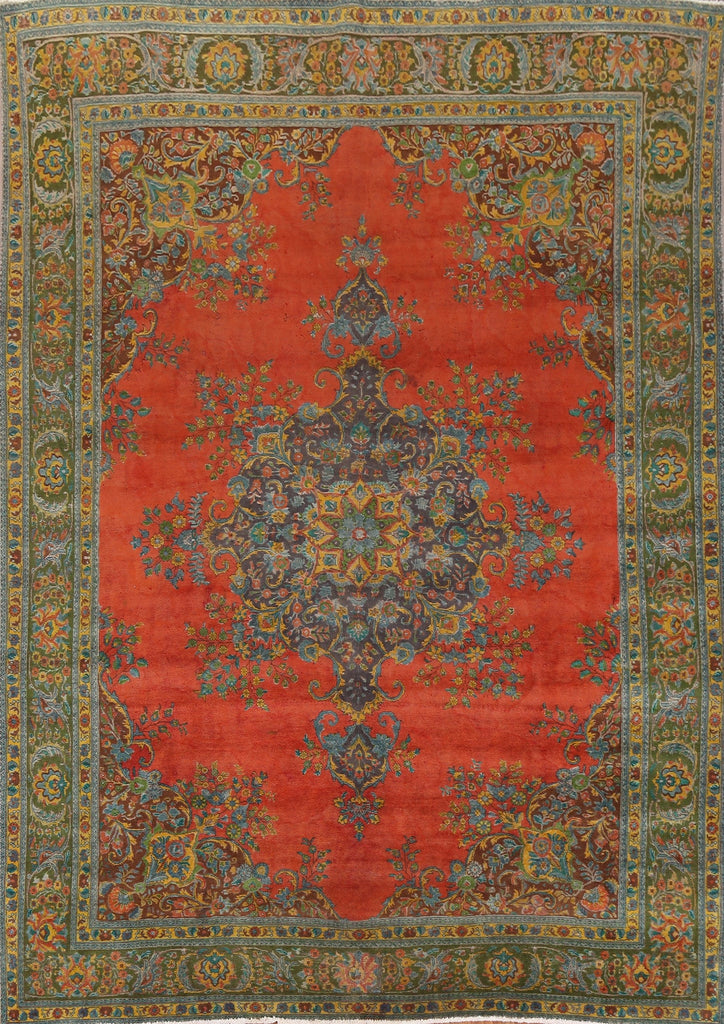 Floral Handmade Kashan Persian Area Rug 9x12