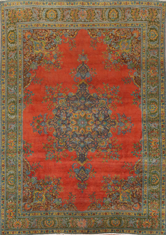 Floral Handmade Kashan Persian Area Rug 9x12