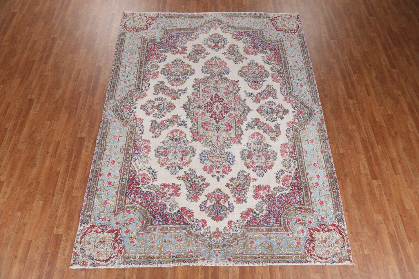 Handmade Wool Kerman Persian Area Rug 8x11