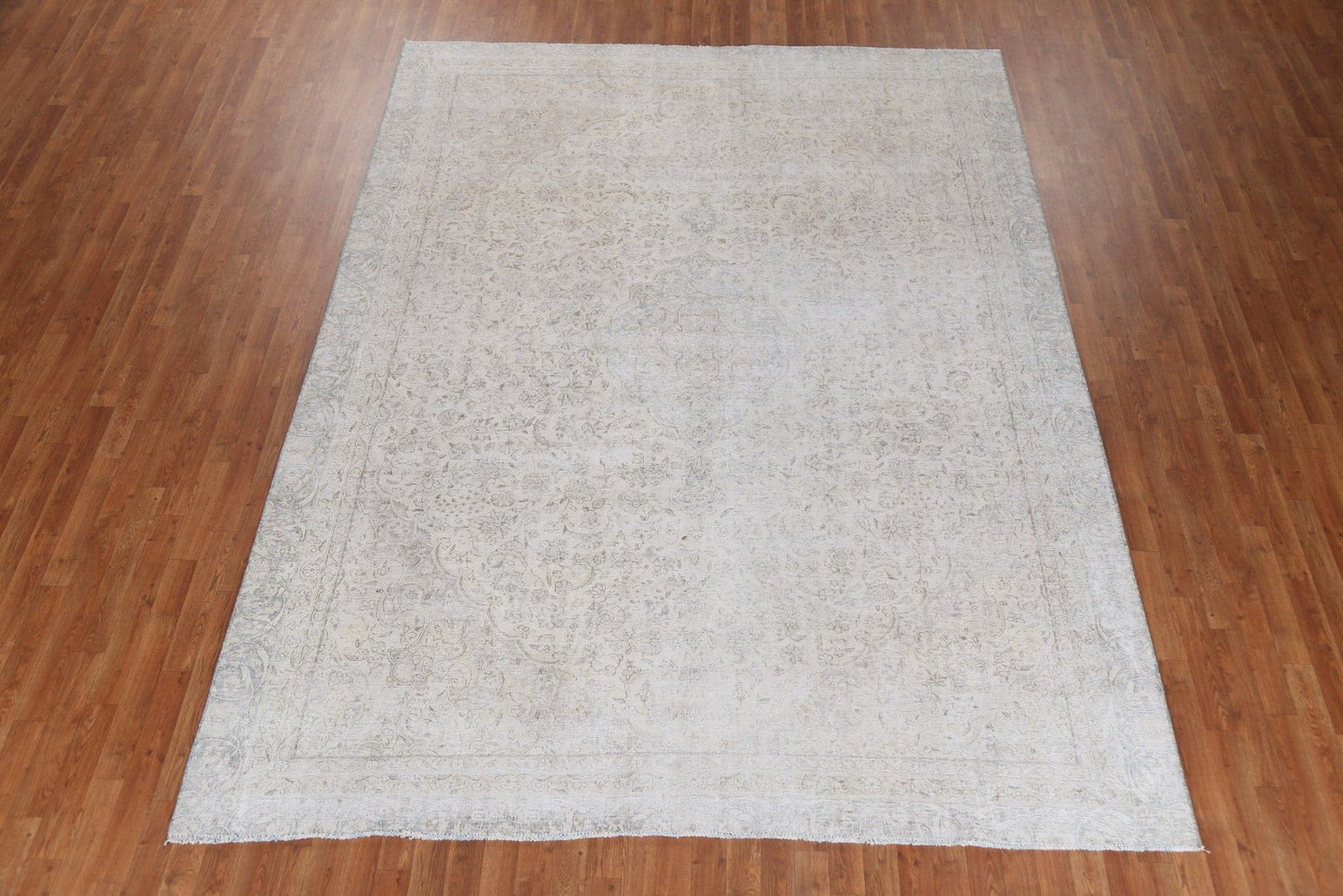 Distressed Wool Kerman Persian Area Rug 8x11