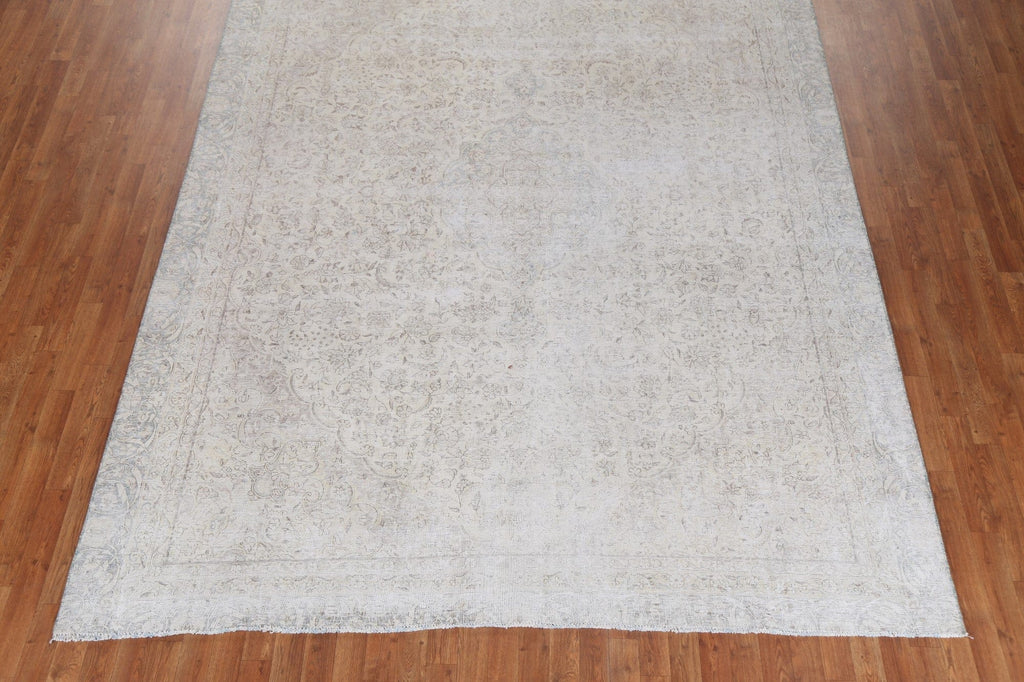 Distressed Wool Kerman Persian Area Rug 8x11